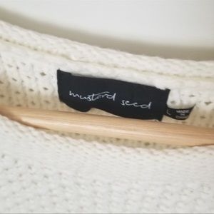 Mustard Seed Boho Fringe Knit Sweater